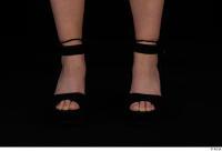 Foot black high heels of Glenda 0001